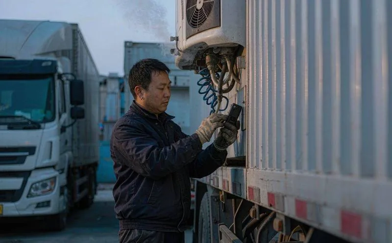 中国物流调度人员在系统里查看车辆运输轨迹与签收状态