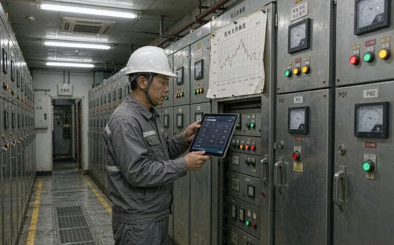 中国厂区能源管理人员在系统里查看分项用电与能耗趋势