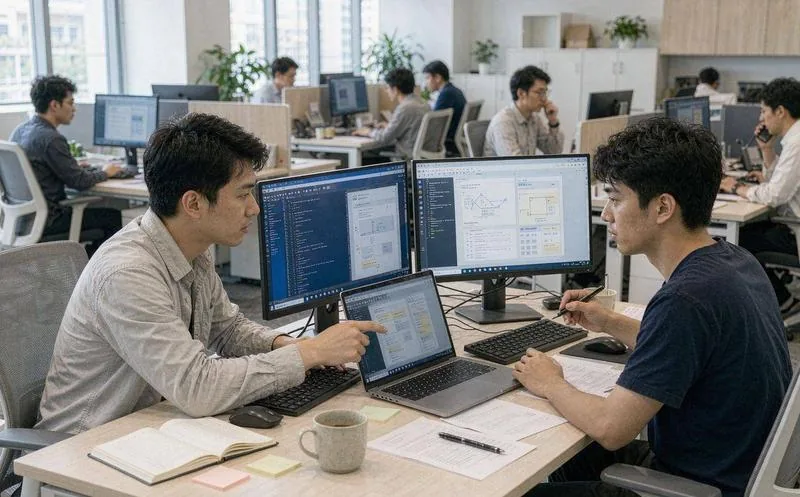 中国企业员工在统一知识库里检索制度与操作手册