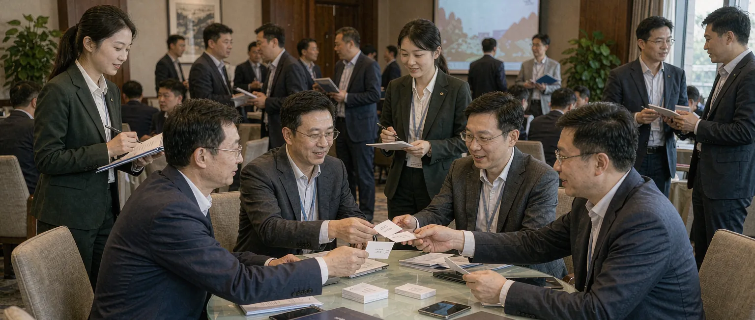 中国商协会秘书处在办公区用系统处理会员入会与缴费