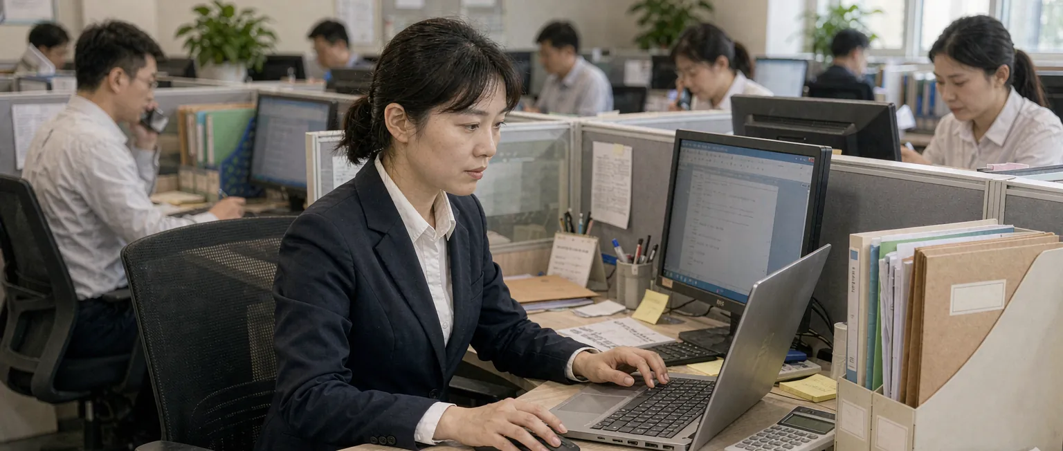 中国保险理赔查勘员在事故现场用移动设备采集定损信息
