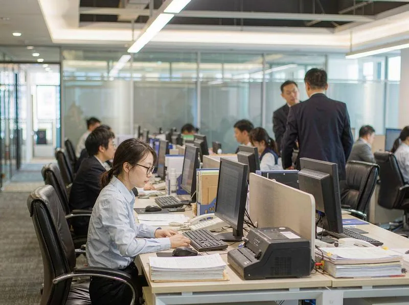 中国集团企业的财务人员在共享中心处理多公司凭证