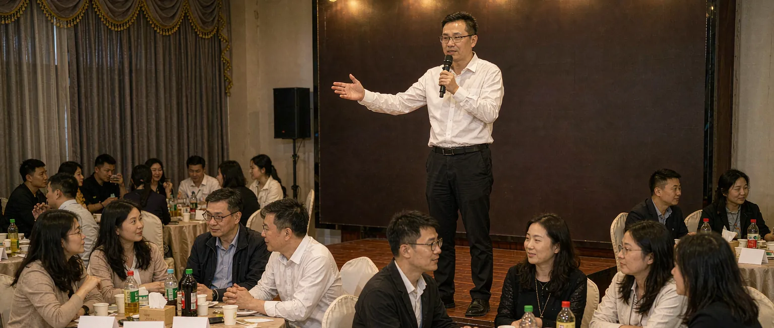 中国婚恋门店红娘在系统前查看嘉宾档案与撮合进度
