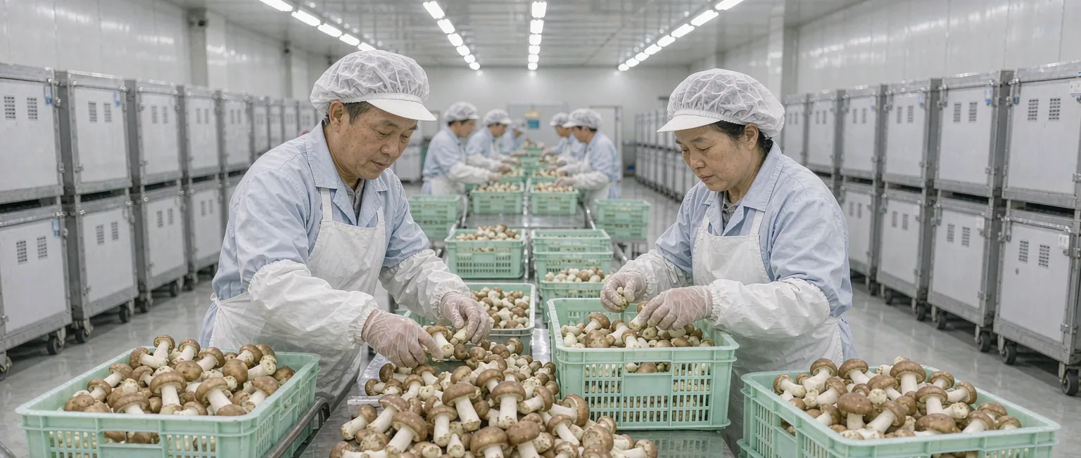 食用菌工厂化栽培与鲜品配送管理系统一线作业实景